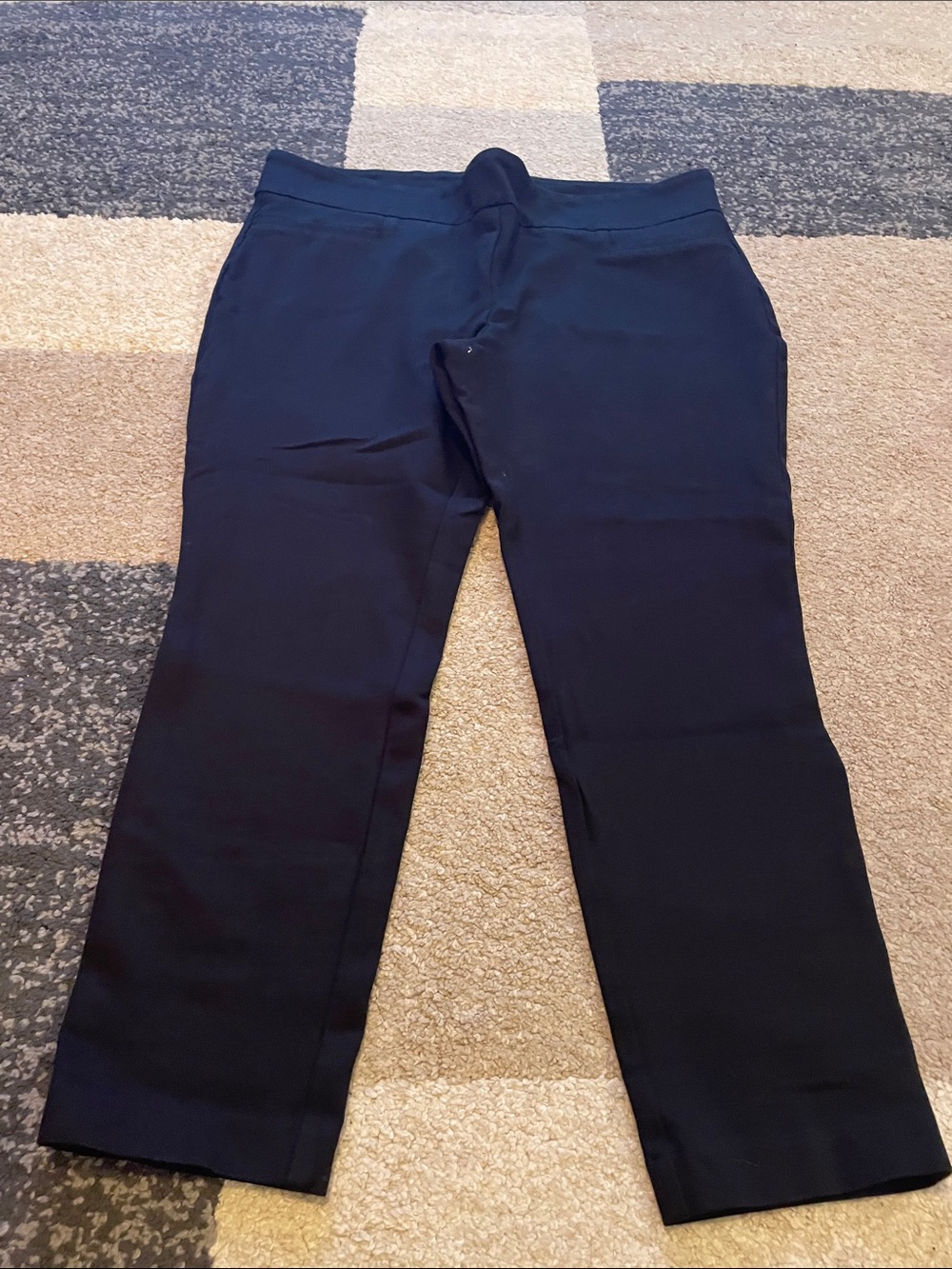 Dalia Navy Straight-Leg Women's Trousers